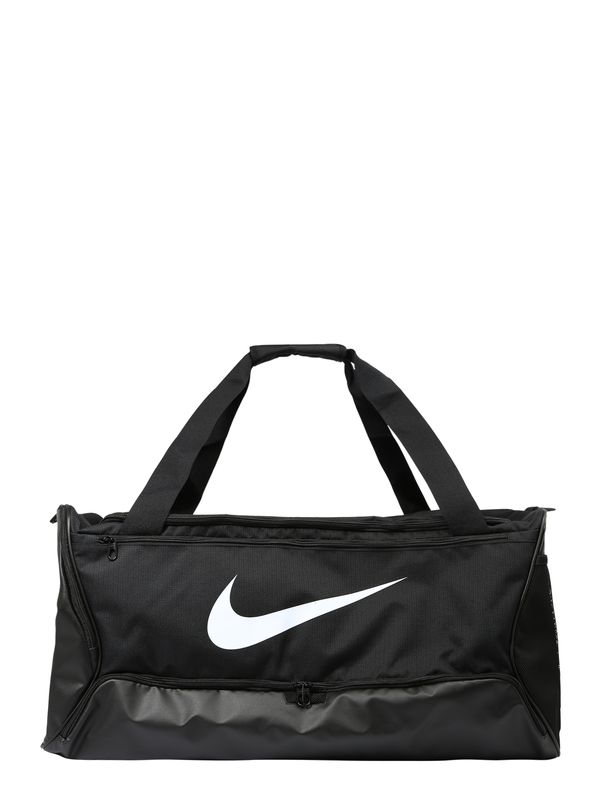 NIKE NIKE Спортна чанта 'Brasilia'  черно / бяло