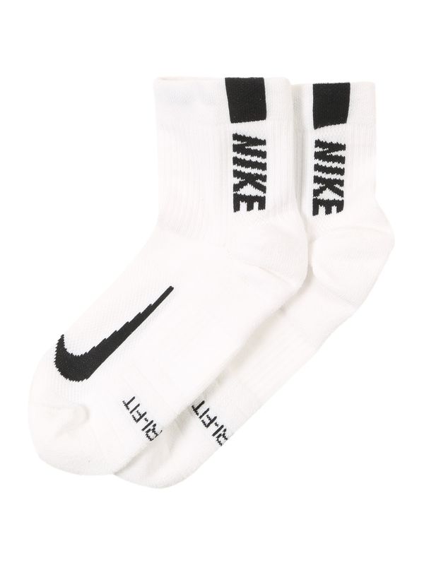 NIKE NIKE Спортни чорапи 'Multiplier'  черно / бяло