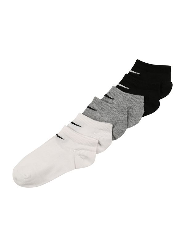 NIKE NIKE Спортни чорапи  сив меланж / черно / бяло