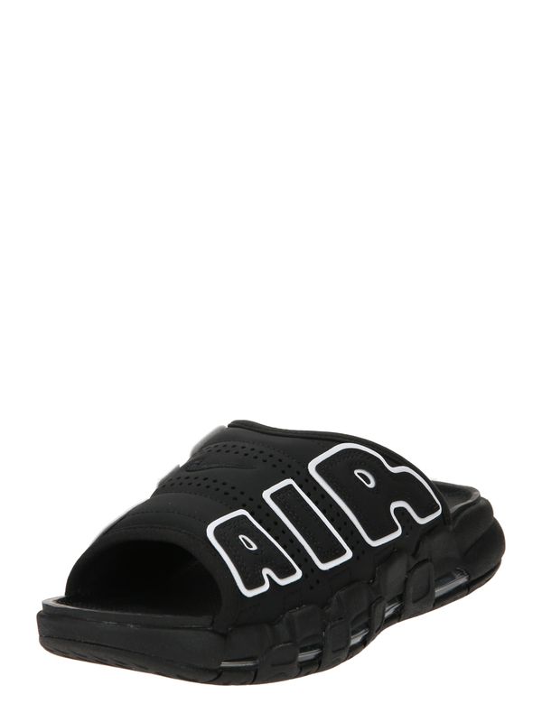 Nike Sportswear Nike Sportswear Чехли 'AIR MORE UPTEMPO SLIDE'  черно / бяло