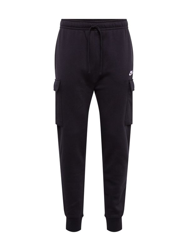 Nike Sportswear Nike Sportswear Карго панталон 'Club'  черно / бяло