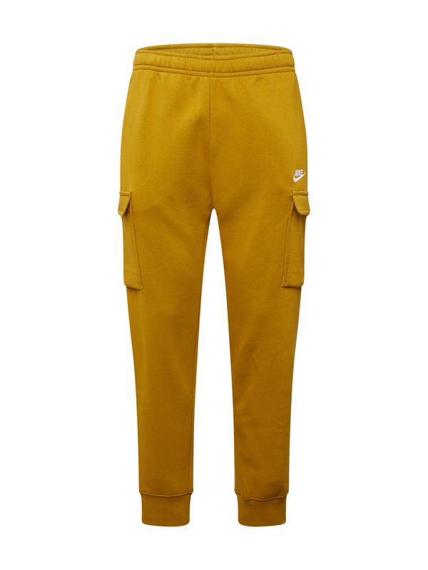 Nike Sportswear Nike Sportswear Карго панталон 'CLUB'  горчица / бяло
