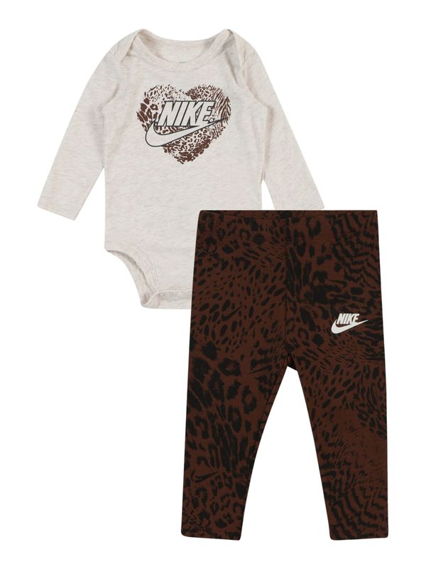 Nike Sportswear Nike Sportswear Комплект  бежово меланж / тъмнокафяво / черно