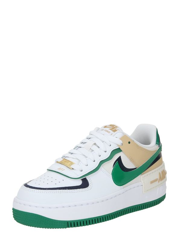 Nike Sportswear Nike Sportswear Ниски маратонки 'AF1 SHADOW'  бежово / зелено / черно / бяло