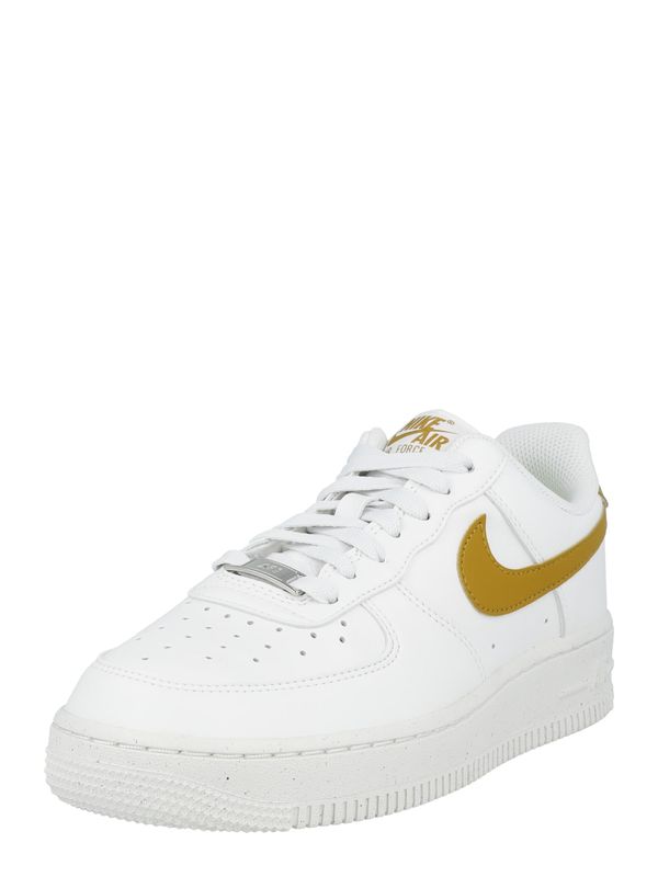 Nike Sportswear Nike Sportswear Ниски маратонки 'Air Force 1 '07 SE'  горчица / бяло