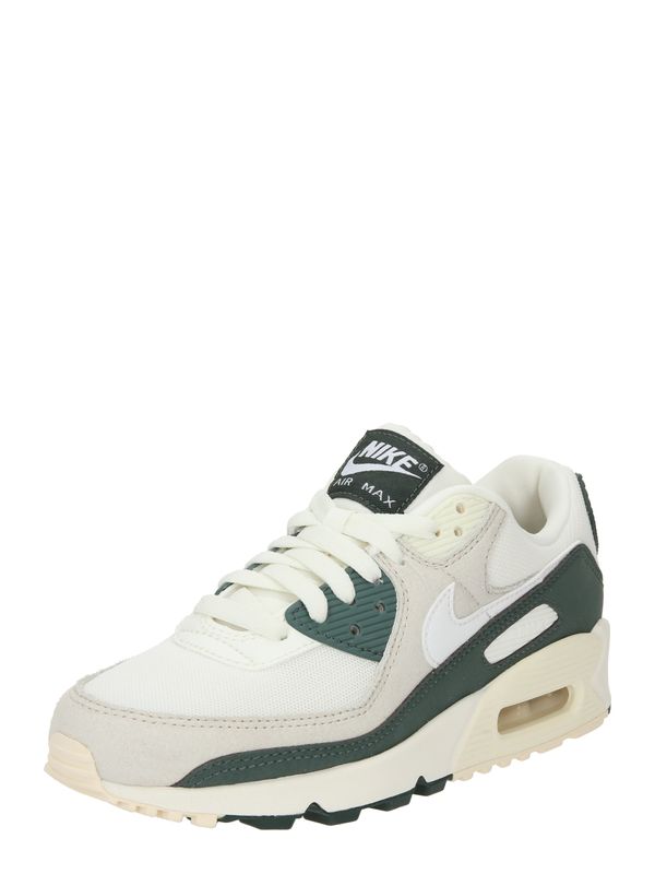 Nike Sportswear Nike Sportswear Ниски маратонки 'AIR MAX 90'  кремаво / тъмнозелено / бяло