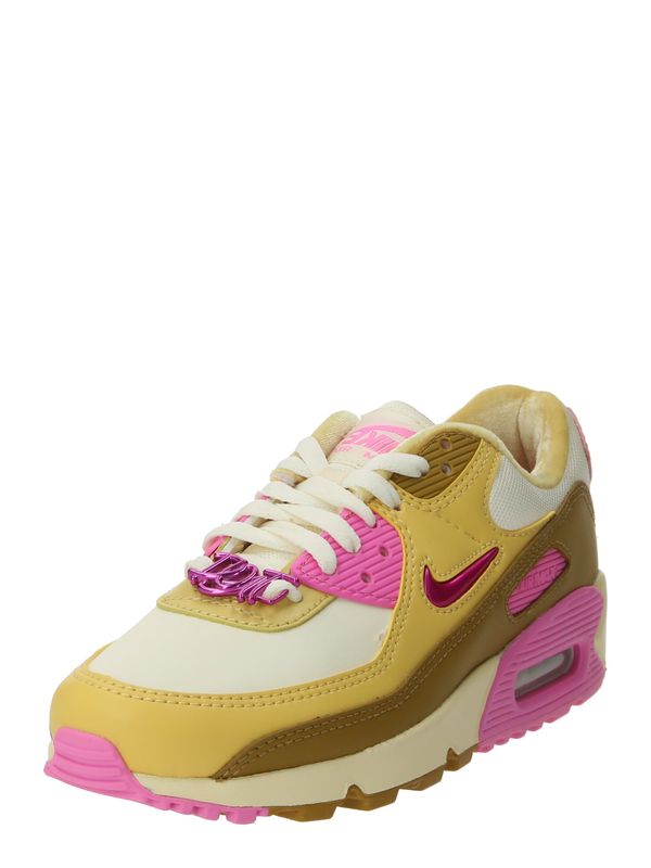 Nike Sportswear Nike Sportswear Ниски маратонки 'AIR MAX 90'  жълто / каки / розово / бяло