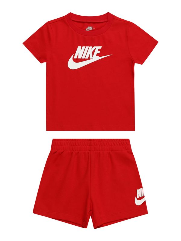Nike Sportswear Nike Sportswear Облекло за бягане 'CLUB'  червено / мръсно бяло