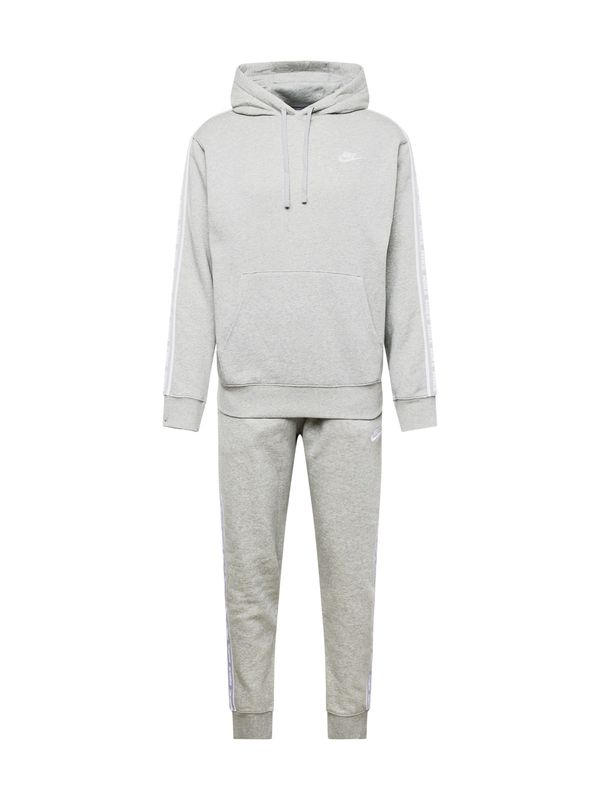 Nike Sportswear Nike Sportswear Облекло за бягане 'CLUB FLEECE'  сиво / сив меланж / бяло