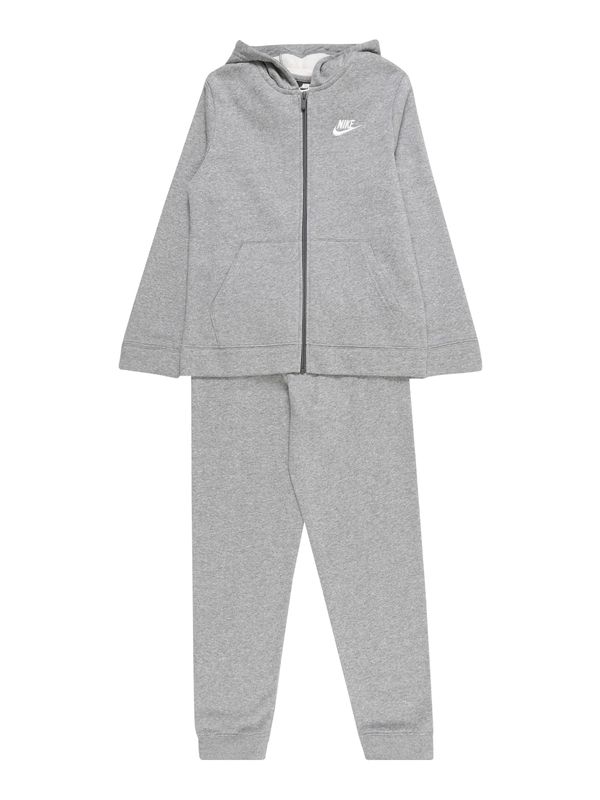 Nike Sportswear Nike Sportswear Облекло за бягане  сив меланж / бяло