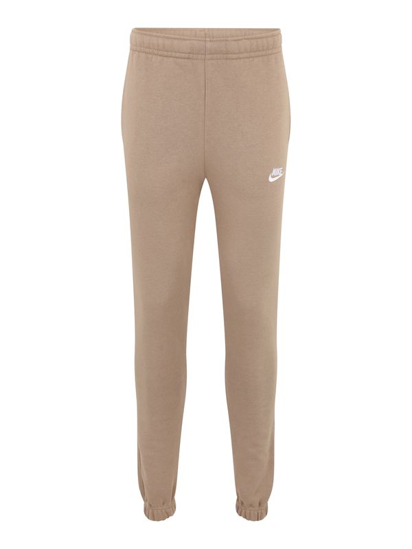 Nike Sportswear Nike Sportswear Панталон 'Club Fleece'  каки / бяло