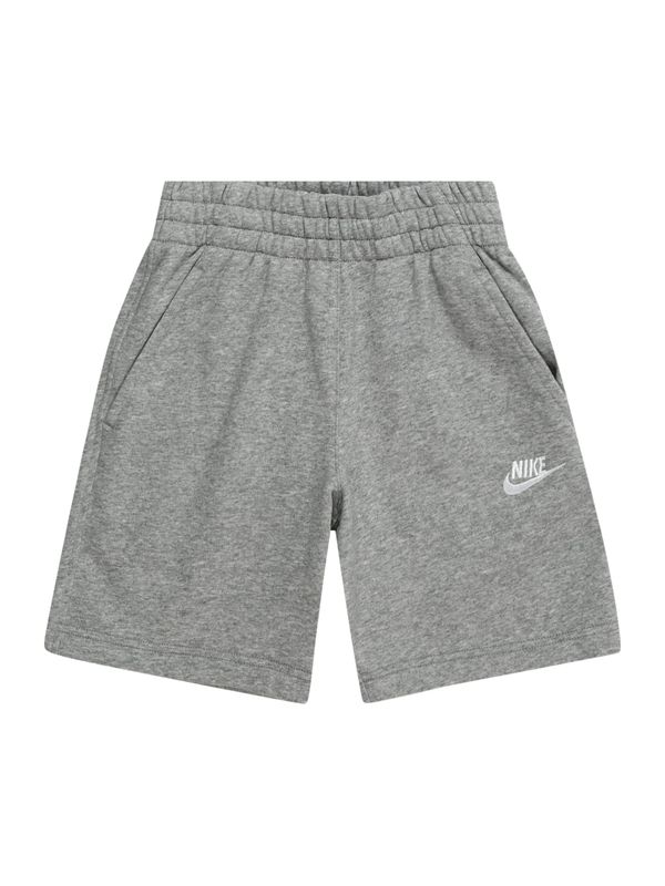 Nike Sportswear Nike Sportswear Панталон 'CLUB'  сив меланж / бяло
