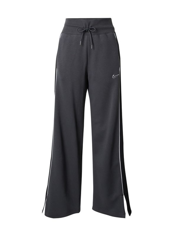 Nike Sportswear Nike Sportswear Панталон 'FLC PHX'  антрацитно черно / бяло