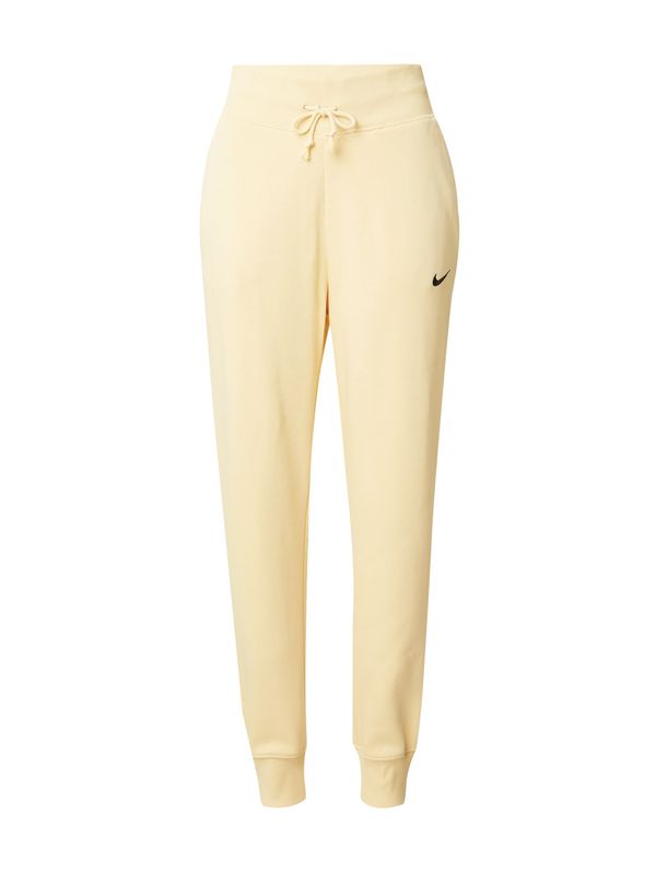 Nike Sportswear Nike Sportswear Панталон 'Phoenix Fleece'  пастелно жълто / черно