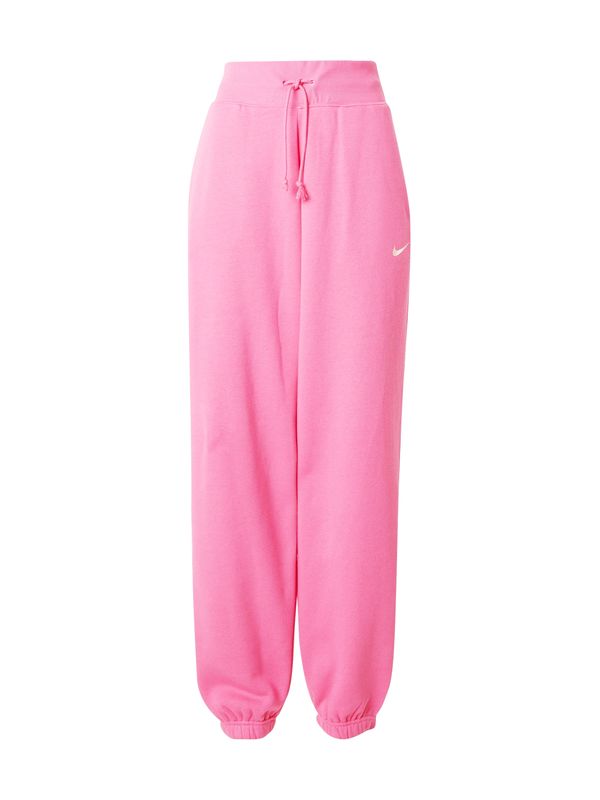 Nike Sportswear Nike Sportswear Панталон 'PHOENIX FLEECE'  розово / бяло