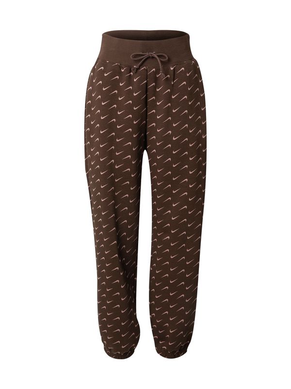 Nike Sportswear Nike Sportswear Панталон 'PHOENIX FLEECE'  тъмнокафяво / бледорозово