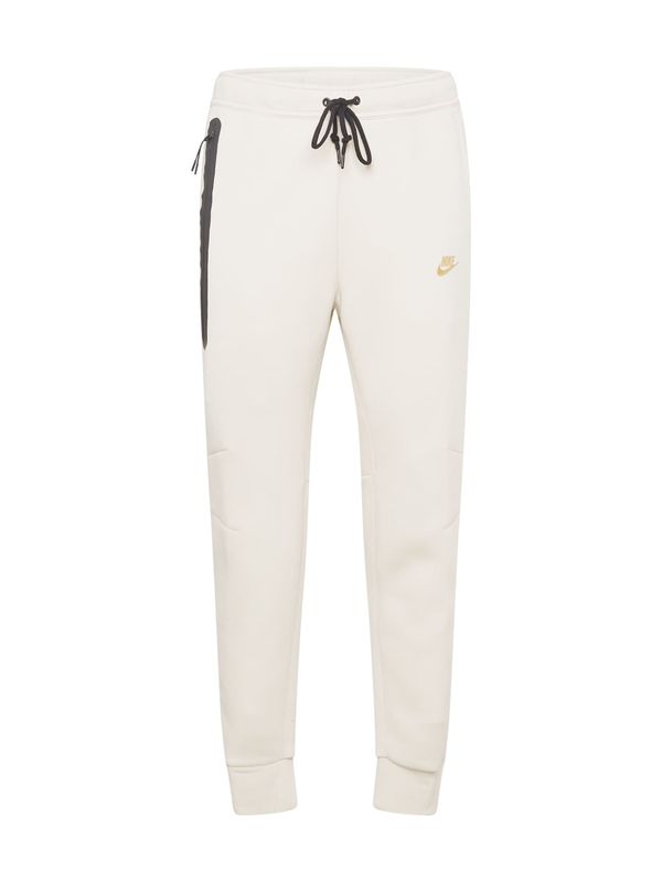 Nike Sportswear Nike Sportswear Панталон 'TCH FLEECE'  слонова кост / жълто / черно