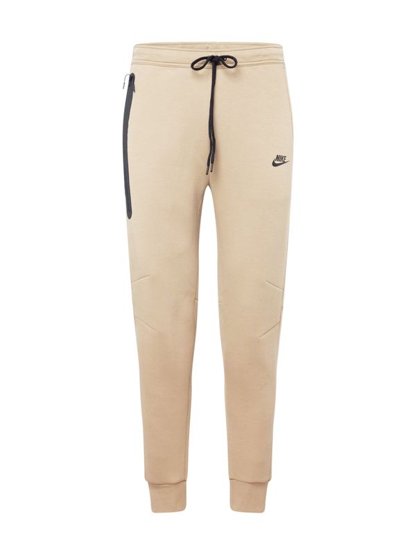Nike Sportswear Nike Sportswear Панталон 'Tech Fleece'  бежово / черно