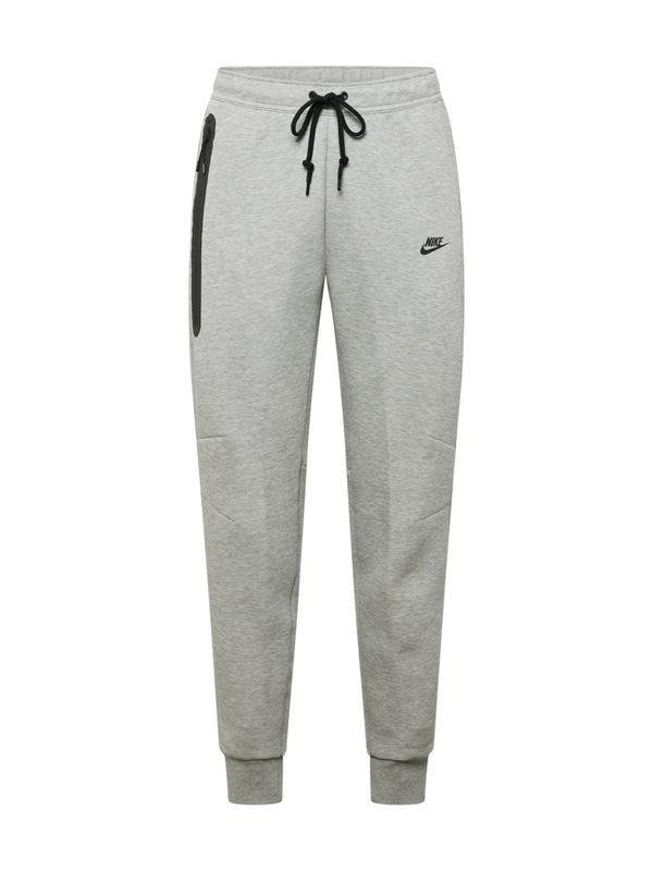 Nike Sportswear Nike Sportswear Панталон 'TECH FLEECE'  сив меланж / черно
