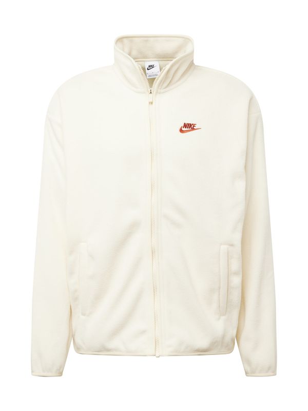 Nike Sportswear Nike Sportswear Поларено яке 'CLUB'  рубинено червено / естествено бяло