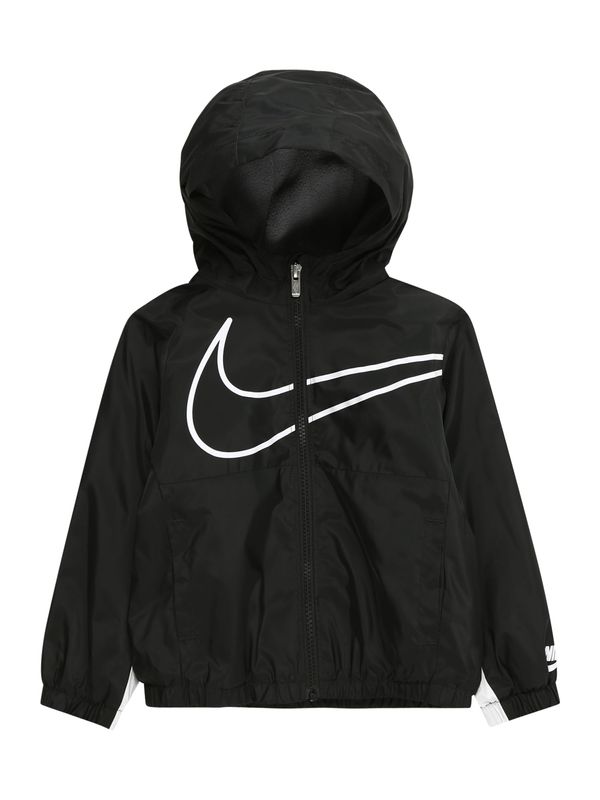 Nike Sportswear Nike Sportswear Преходно яке 'SWOOSH'  черно / бяло