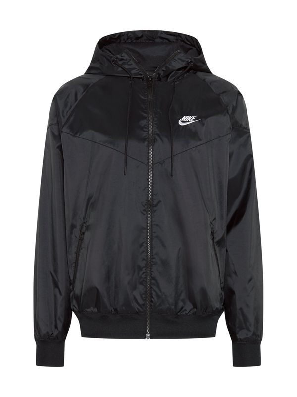 Nike Sportswear Nike Sportswear Преходно яке 'Windrunner'  черно / бяло