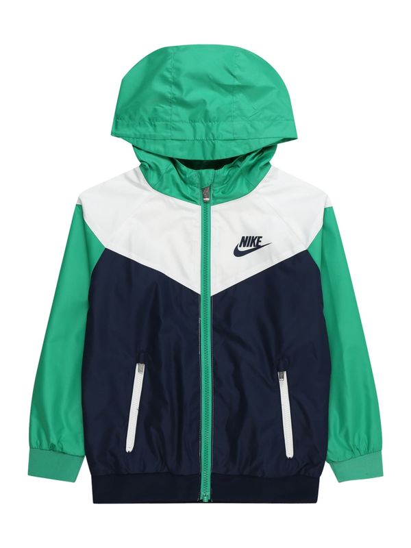 Nike Sportswear Nike Sportswear Преходно яке 'WINDRUNNER'  нейви синьо / зелено / черно / бяло