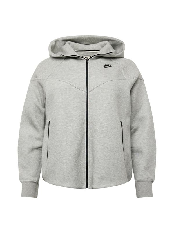 Nike Sportswear Nike Sportswear Спортна жилетка с качулка  сив меланж / черно