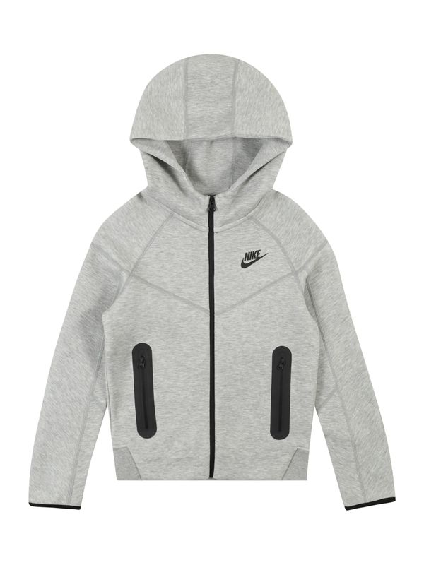 Nike Sportswear Nike Sportswear Спортно яке  сив меланж / черно