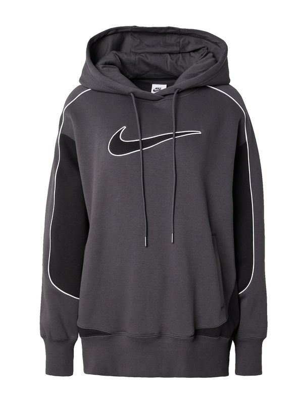 Nike Sportswear Nike Sportswear Суичър  антрацитно черно / черно / бяло