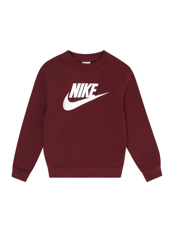 Nike Sportswear Nike Sportswear Суичър  бургундово червено / бяло