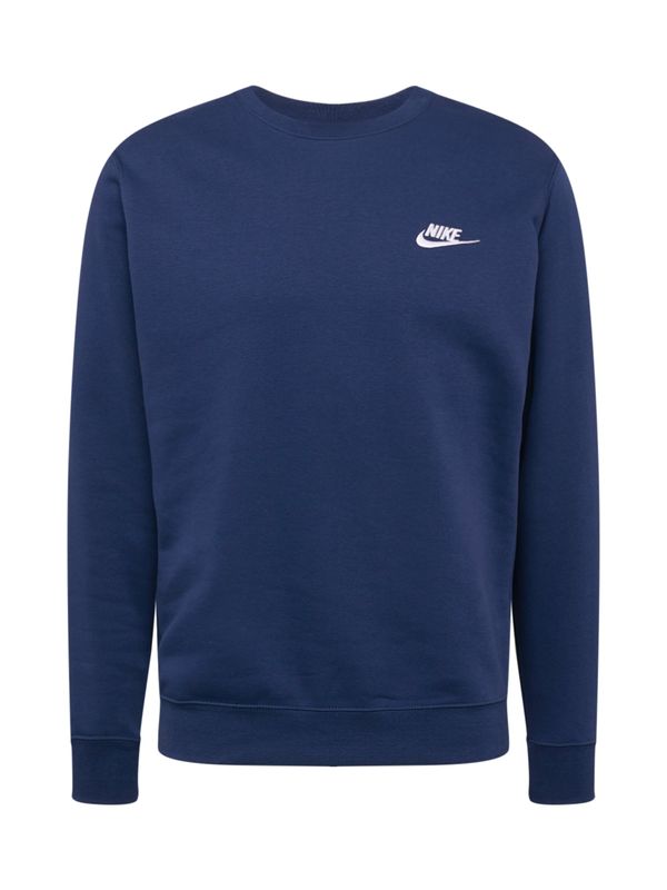 Nike Sportswear Nike Sportswear Суичър 'Club Fleece'  морскосиньо / бяло