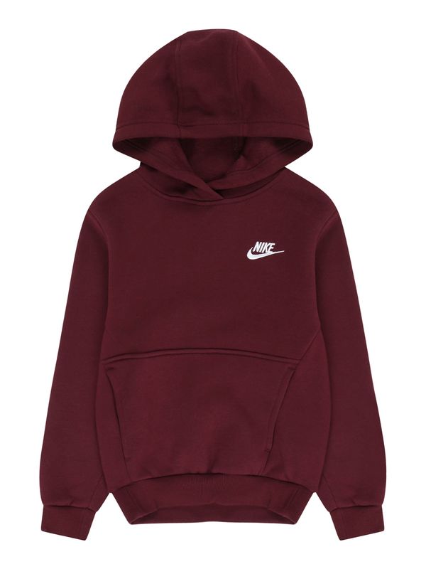 Nike Sportswear Nike Sportswear Суичър 'Club Fleece'  ръждиво кафяво / бяло