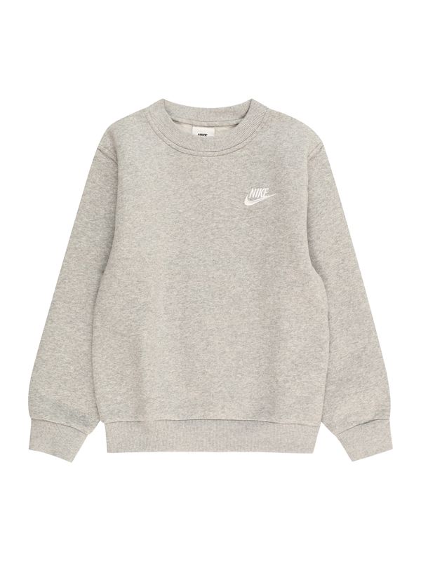 Nike Sportswear Nike Sportswear Суичър 'Club Fleece'  сив меланж / бяло