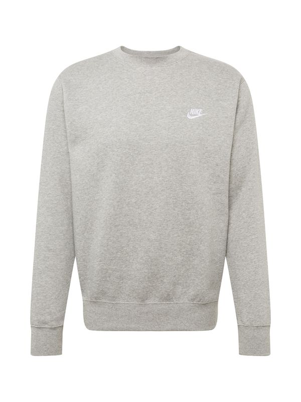 Nike Sportswear Nike Sportswear Суичър 'Club Fleece'  светлосиво / бяло