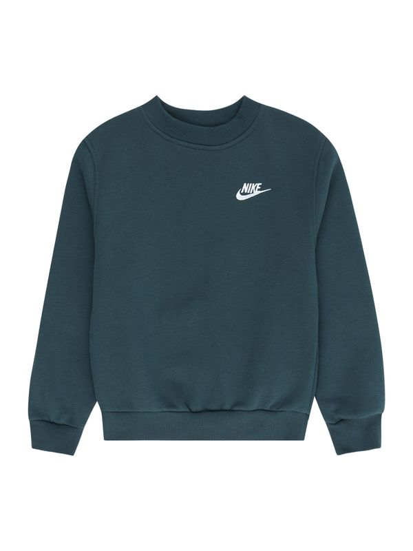 Nike Sportswear Nike Sportswear Суичър 'CLUB FLEECE'  тъмнозелено / бяло