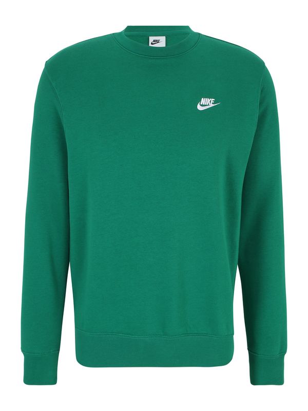 Nike Sportswear Nike Sportswear Суичър 'Club Fleece'  зелен меланж / бяло