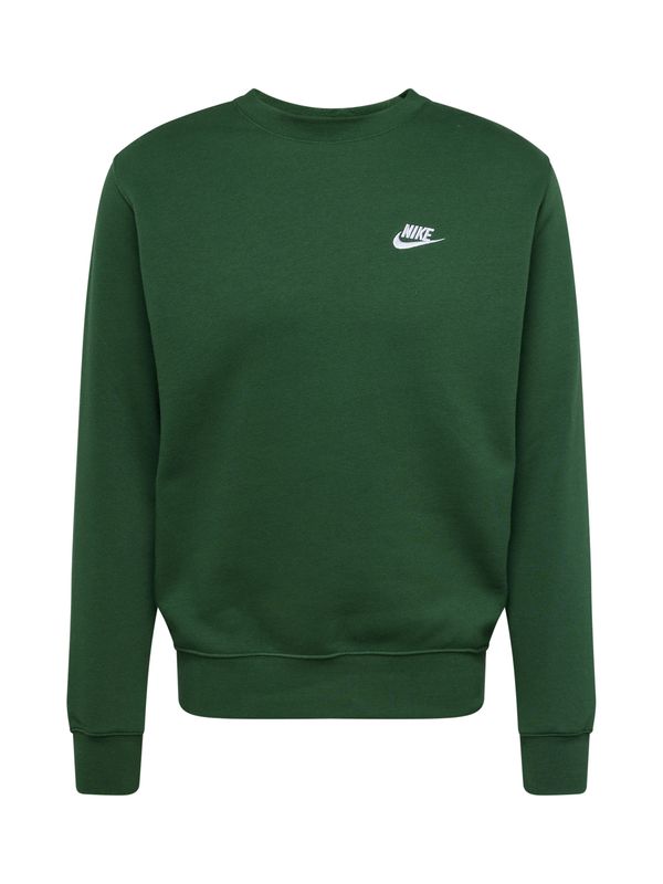Nike Sportswear Nike Sportswear Суичър 'Club Fleece'  зелено / бяло