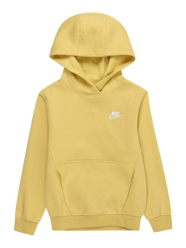 Nike Sportswear Nike Sportswear Суичър 'Club Fleece'  жълто / бяло
