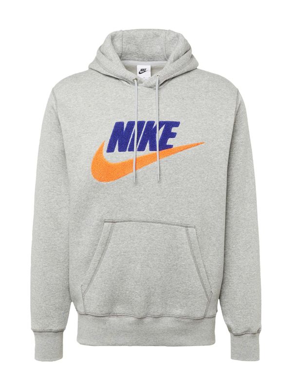 Nike Sportswear Nike Sportswear Суичър 'CLUB'  индиго / сив меланж / оранжево