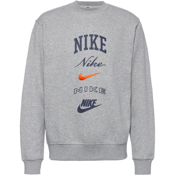 Nike Sportswear Nike Sportswear Суичър 'Club'  морскосиньо / сив меланж / оранжево
