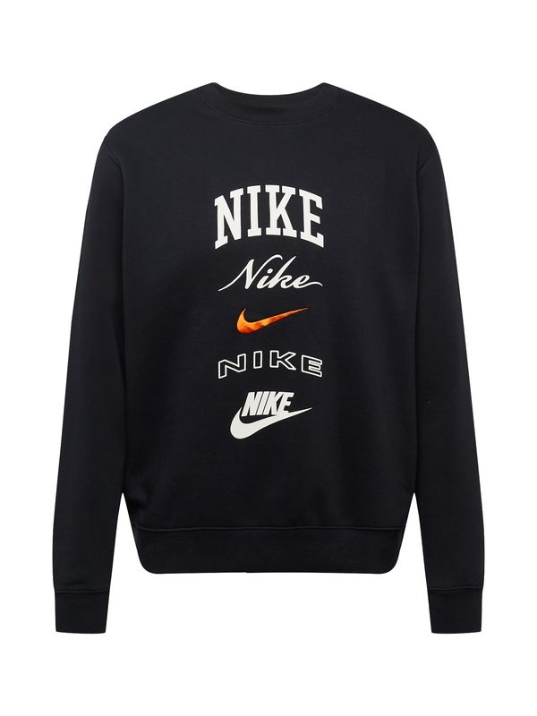 Nike Sportswear Nike Sportswear Суичър 'Club'  оранжево / черно / бяло
