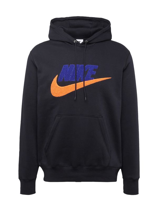 Nike Sportswear Nike Sportswear Суичър 'CLUB'  синя тинтява / оранжево / черно