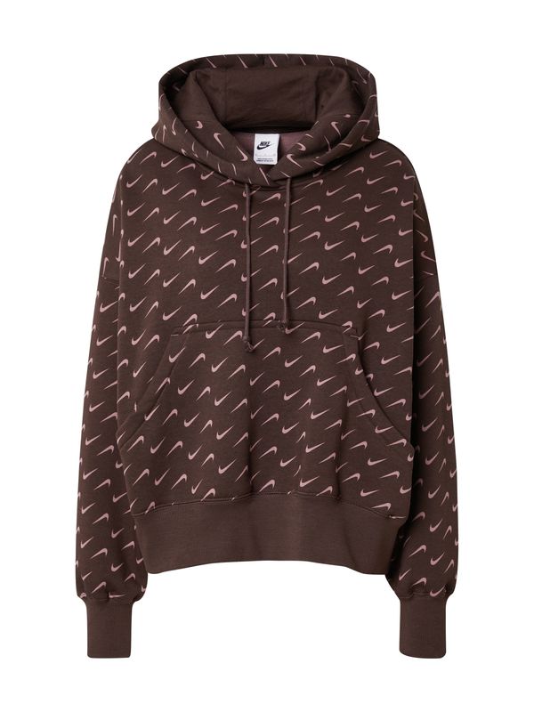 Nike Sportswear Nike Sportswear Суичър 'PHNX'  тъмнокафяво / бледорозово