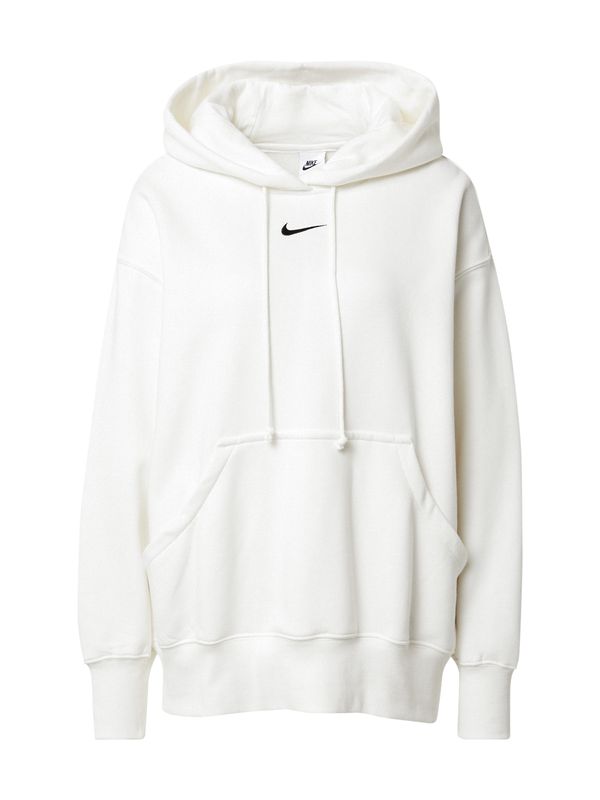 Nike Sportswear Nike Sportswear Суичър 'Phoenix Fleece'  черно / бяло
