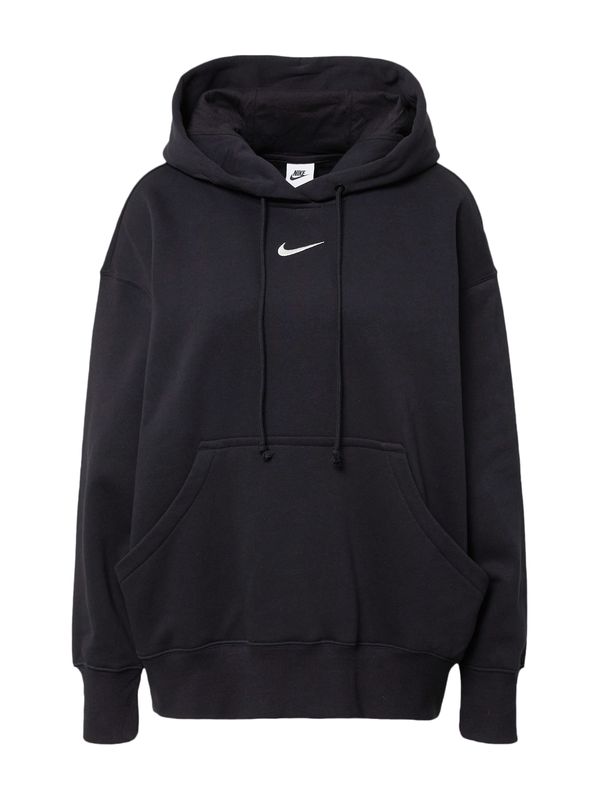 Nike Sportswear Nike Sportswear Суичър 'Phoenix Fleece'  черно / бяло