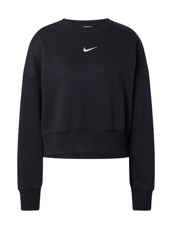 Nike Sportswear Nike Sportswear Суичър 'Phoenix Fleece'  черно / бяло