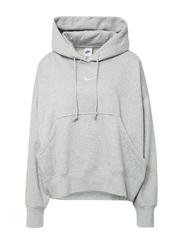 Nike Sportswear Nike Sportswear Суичър 'PHOENIX FLEECE'  сив меланж / бяло