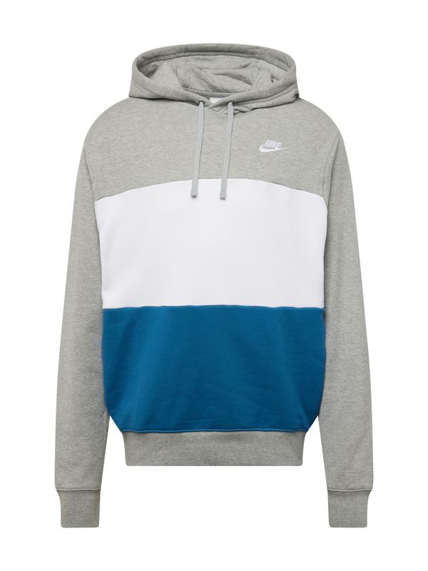 Nike Sportswear Nike Sportswear Суичър  синьо / сив меланж / бяло
