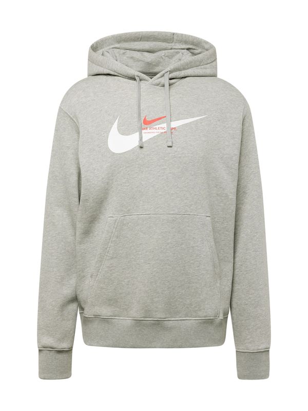 Nike Sportswear Nike Sportswear Суичър  сив меланж / тъмнооранжево / бяло